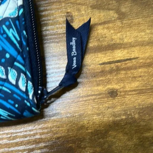 Vera Bradley Wallet Turnlock Shore Enough Print‎ RFID Blue Turtle Sailboat - Picture 6 of 9